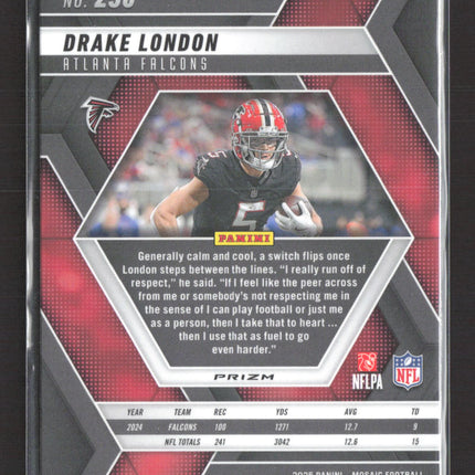 2025 Panini Mosaic Prizm Drake London #250 Yellow