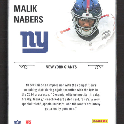 2025 Panini Contenders Football Rookie Stallions Malik Nabers #6