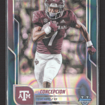 2025 Topps Bowman Chrome University KC Concepcion #91 Green