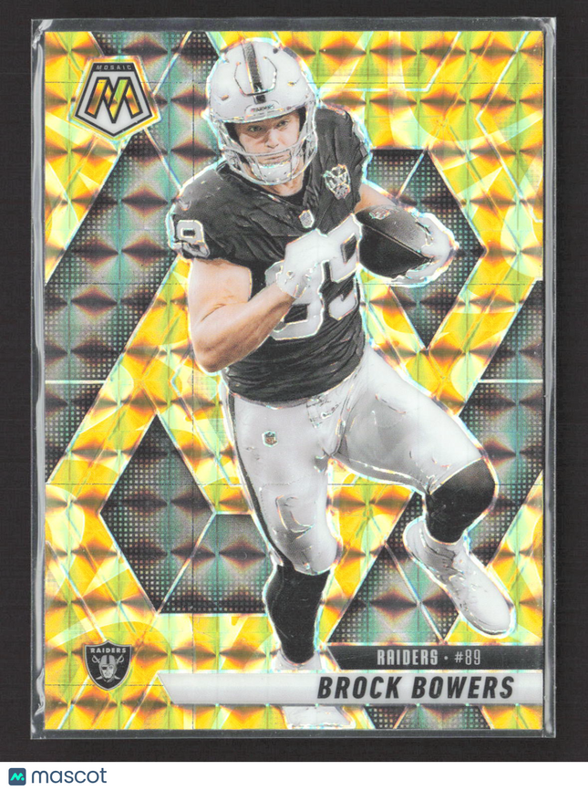 2025 Panini Mosaic Prizm Brock Bowers #5 Yellow