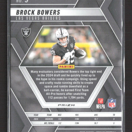 2025 Panini Mosaic Prizm Brock Bowers #5 Yellow