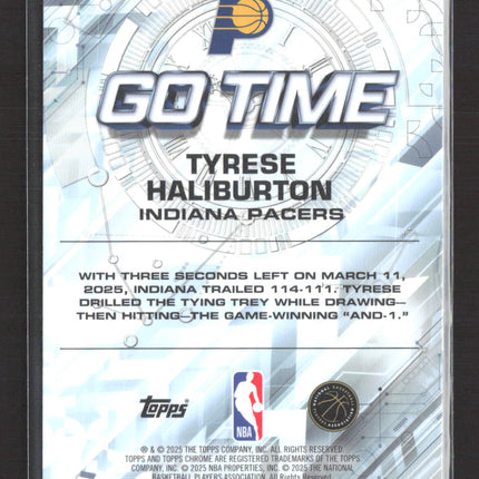 2025 Topps Chrome Go Time Tyrese Haliburton #GT-5 Refractor