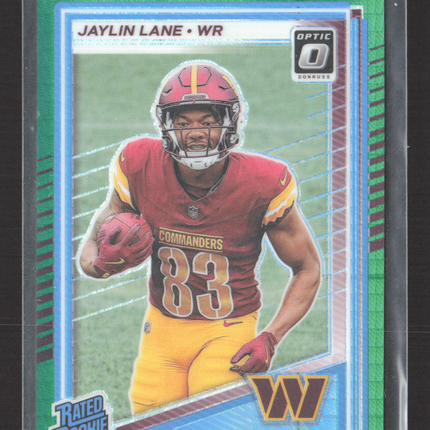2025 Panini Donruss Optic Prizm Jaylin Lane #249 Green Hyper