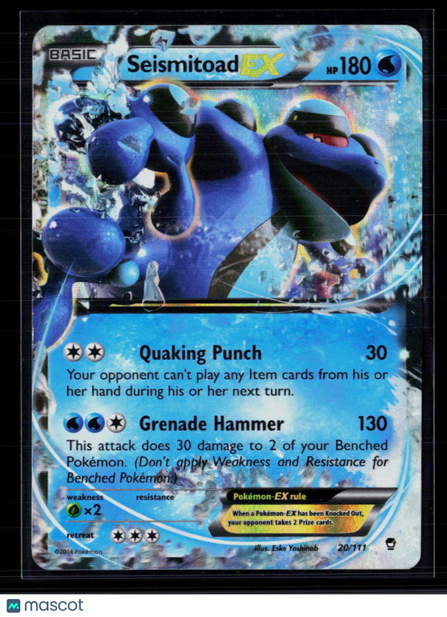 Pokemon 2014 Furious Fists Seismitoad EX #20/111