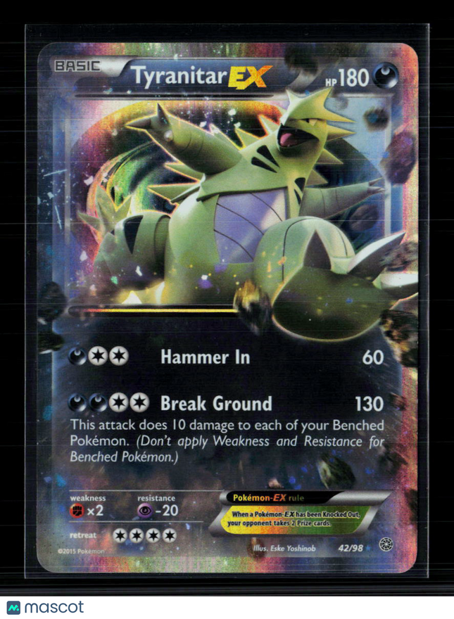 Pokemon 2015 Ancient Origins Tyranitar EX #42/98