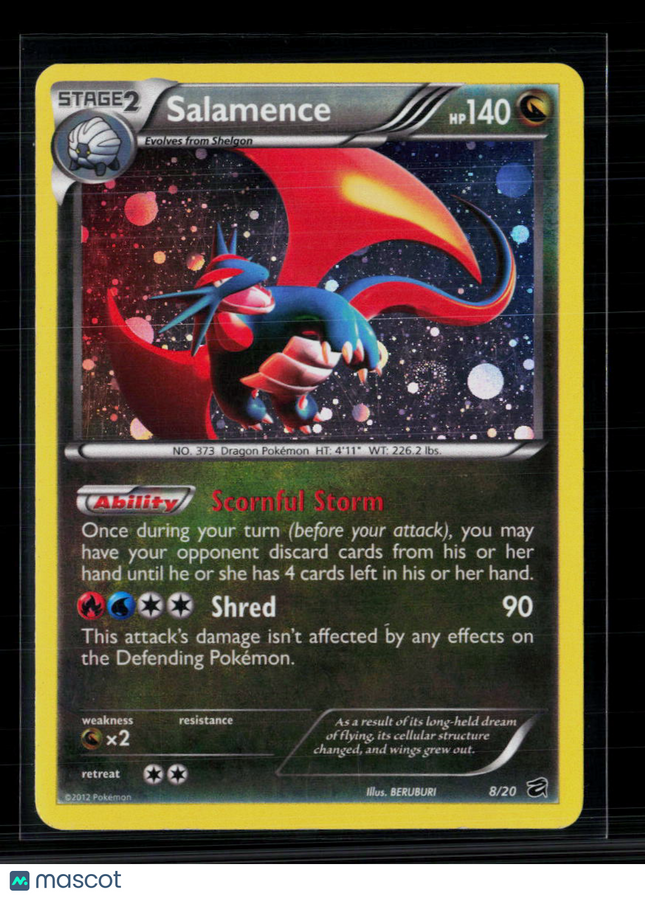 Pokemon 2012 Dragons Exalted Salamence #8/20