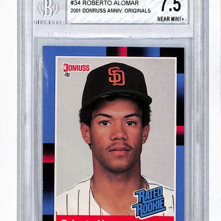 1987 Donruss Anniversary Originals Roberto Alomar #34 BGS 7.5