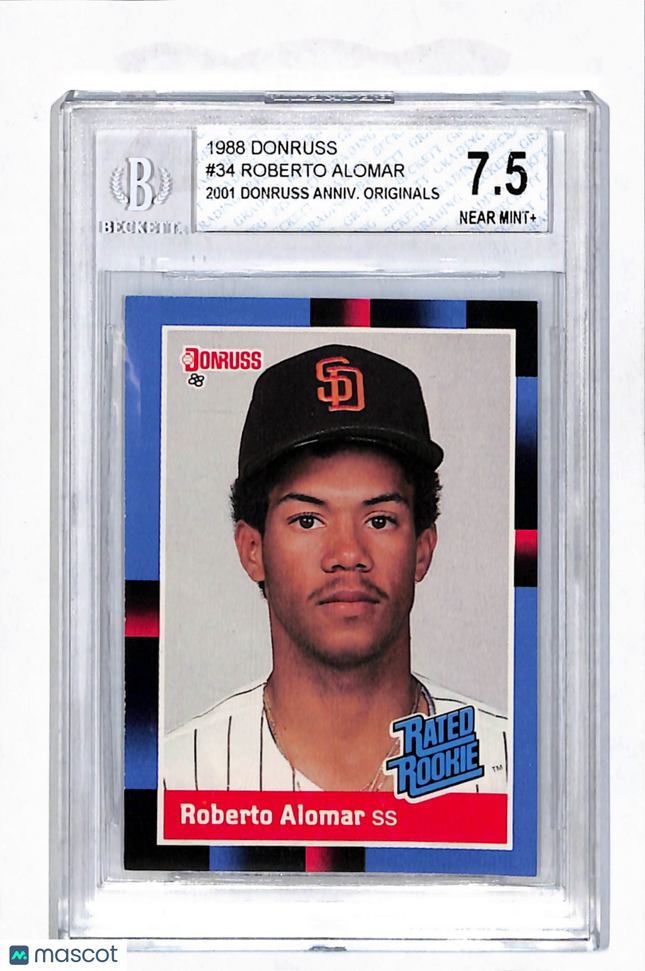 1987 Donruss Anniversary Originals Roberto Alomar #34 BGS 7.5