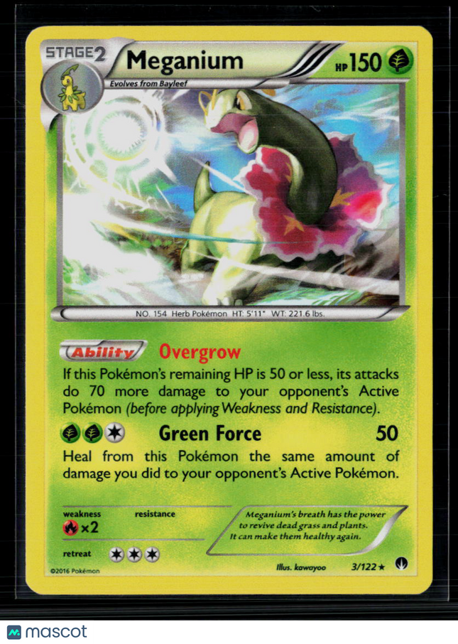 Pokemon 2016 BREAKpoint Meganium #3/122