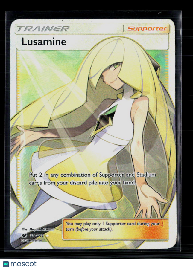Pokemon 2017 Crimson Invasion Lusamine SR FA #110/111