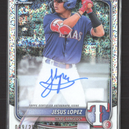 2025 Bowman Chrome Jesus Lopez #CPA-JLO Speckle Refractor 099/299 Auto