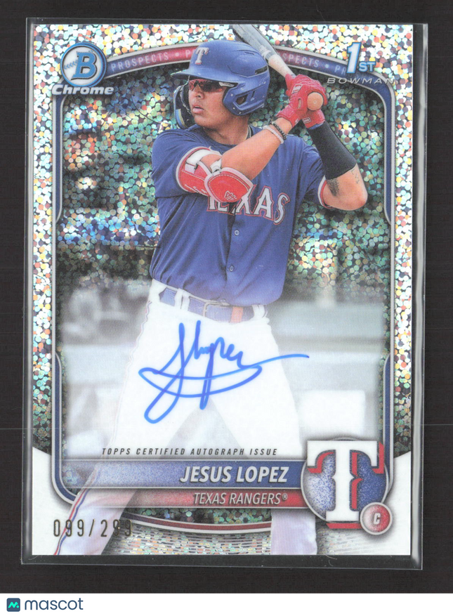 2025 Bowman Chrome Jesus Lopez #CPA-JLO Speckle Refractor 099/299 Auto