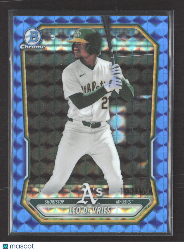 2026 Bowman Chrome Leo De Vries #BCP-63 Blue Geometric 139/150