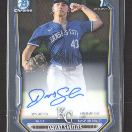 2026 Topps Bowman Chrome David Shields #CPA-DSH 1st Bowman Auto