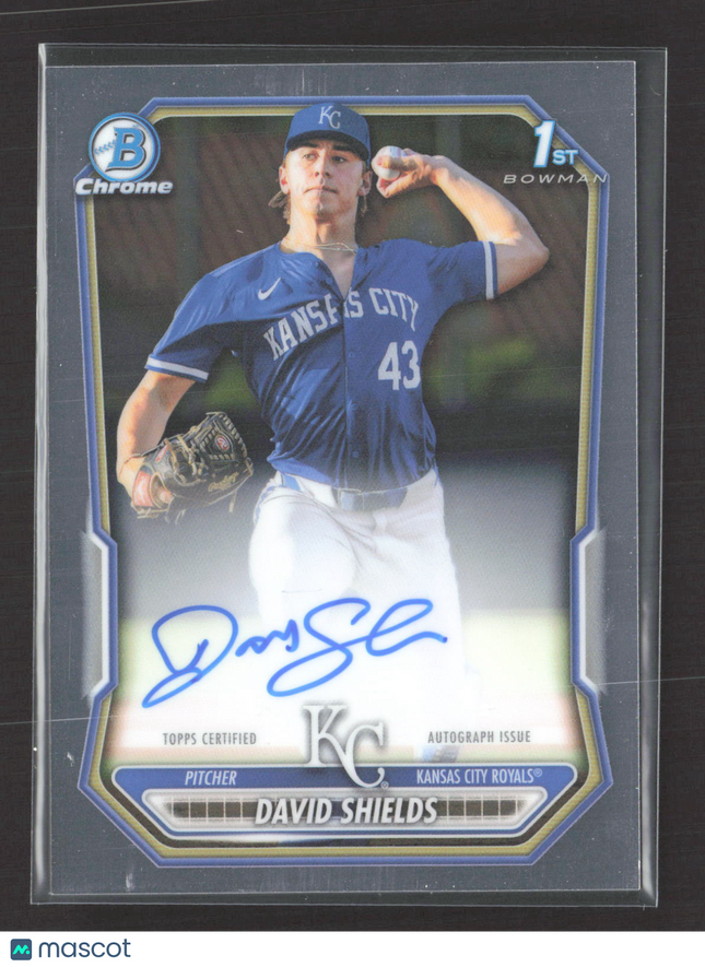 2026 Topps Bowman Chrome David Shields #CPA-DSH 1st Bowman Auto