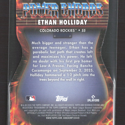 2026 Bowman Power Chords Ethan Holliday #PC-20