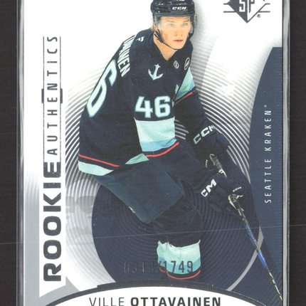 2025 Upper Deck SP Hockey Rookie Authentics Ville Ottavainen #105 0314/1749