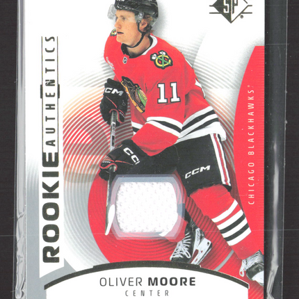 2025 Upper Deck SP Hockey Rookie Authentics Oliver Moore #116 Memorabilia Jersey