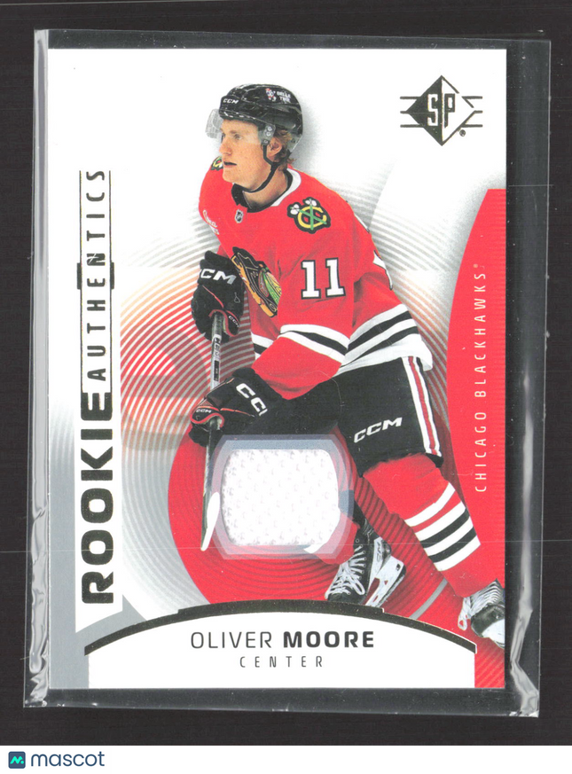 2025 Upper Deck SP Hockey Rookie Authentics Oliver Moore #116 Memorabilia Jersey