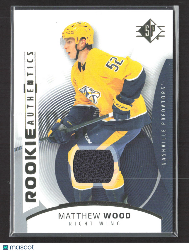 2026 Upper Deck SP Hockey Rookie Authentics Matthew Wood #124 Memorabilia Jersey