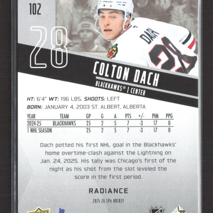 2026 Upper Deck SPx Radiance Colton Dach #102