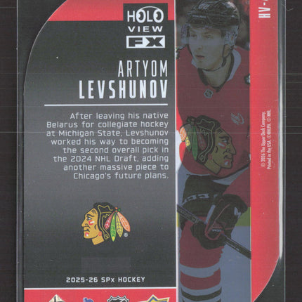 2025 Upper Deck SPx HoloView FX Artyom Levshunov #HV-49