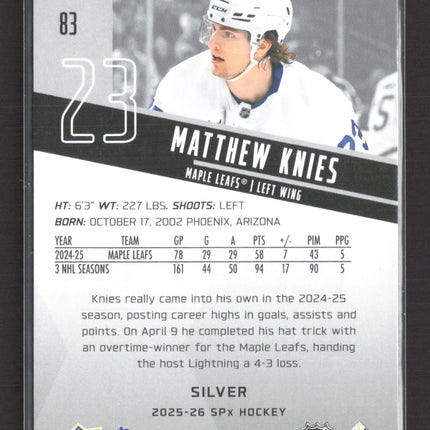 2026 Upper Deck SPx Matthew Knies #83 Silver