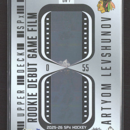 2026 Upper Deck SPx Rookie Debut Game Film Artyom Levshunov #DN-7