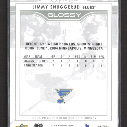 2026 Upper Deck Series 2 O-Pee-Chee Glossy Jimmy Snuggerud #OG-43