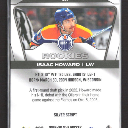 2025 Upper Deck MVP Isaac Howard #251 Silver Script