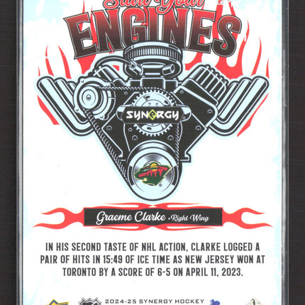 2025 Upper Deck Synergy Start Your Engines Graeme Clarke #SYE-11
