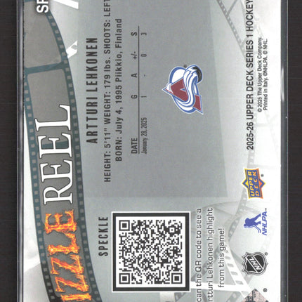2025 Upper Deck Series 1 Hockey Sizzle Reel Artturi Lehkonen #SR-4 Speckle