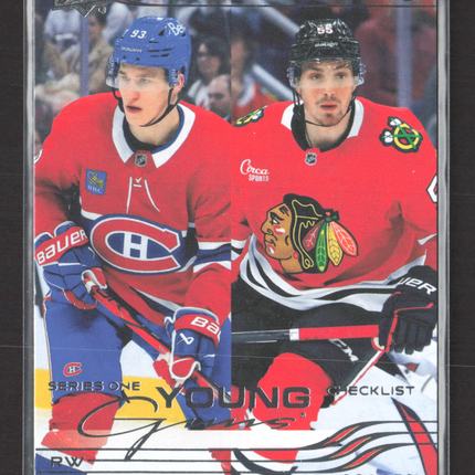 2025 Upper Deck Series 1 Young Guns Artyom Levshunov Ivan Demidov #250 Checklist