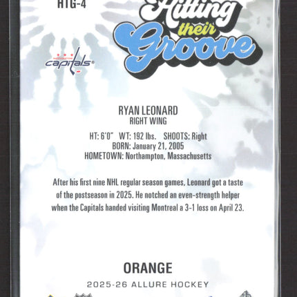2026 Upper Deck Allure Hitting Their Groove Ryan Leonard #HTG-4 Orange