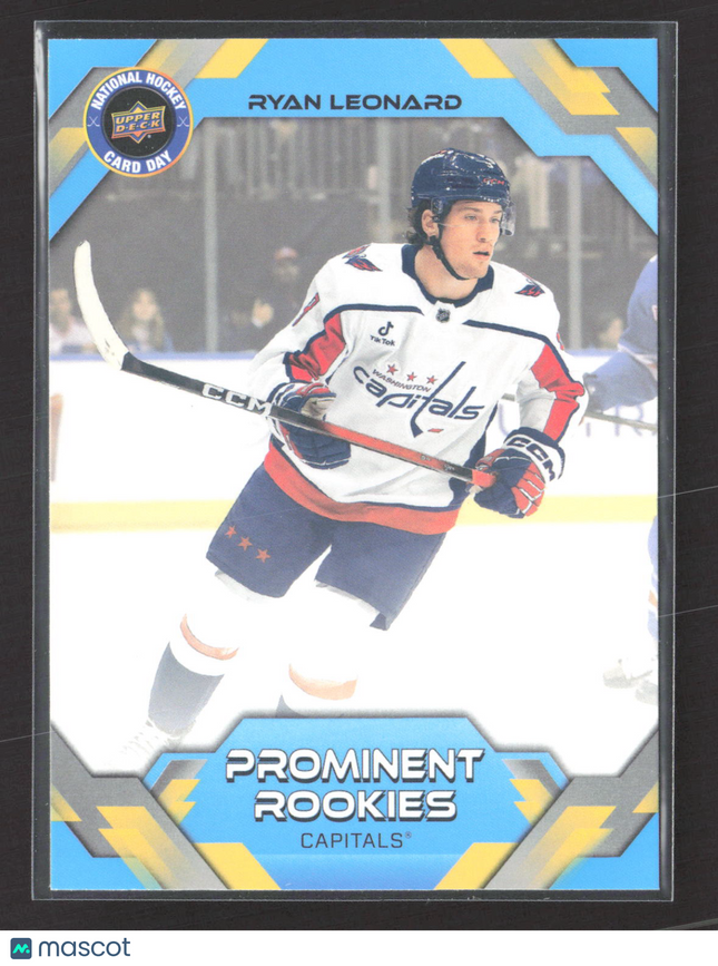 2026 Upper Deck National Hockey Card Day Prominent Rookies Ryan Leonard #NHCD-4