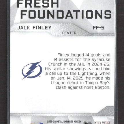 2026 SkyBox Metal Universe Fresh Foundations Jack Finley #FF-5