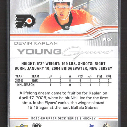 2025 Upper Deck Series 2 Hockey Devin Kaplan #473