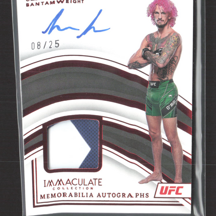 2023 Panini Immaculate Collection Sean O'Malley #MA-SOM 08/25 Relic Patch Auto