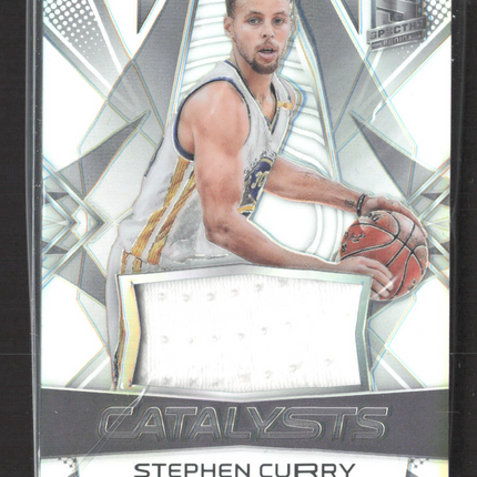 2017 Panini Spectra Catalysts Prizm Stephen Curry #12 Jumbo Jersey Silver /149