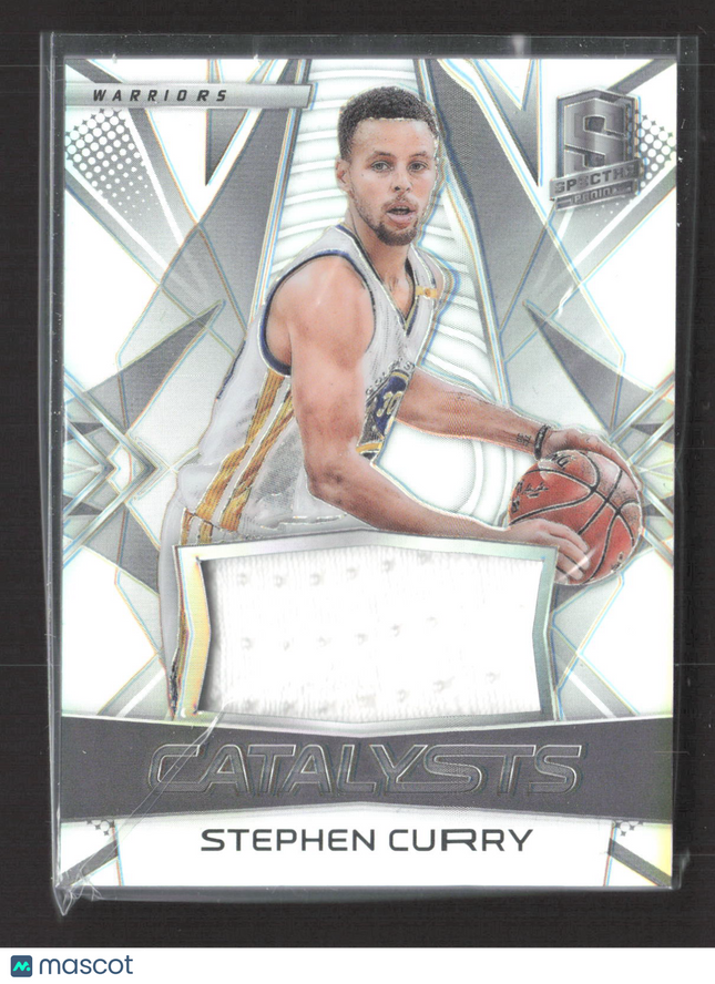 2017 Panini Spectra Catalysts Prizm Stephen Curry #12 Jumbo Jersey Silver /149