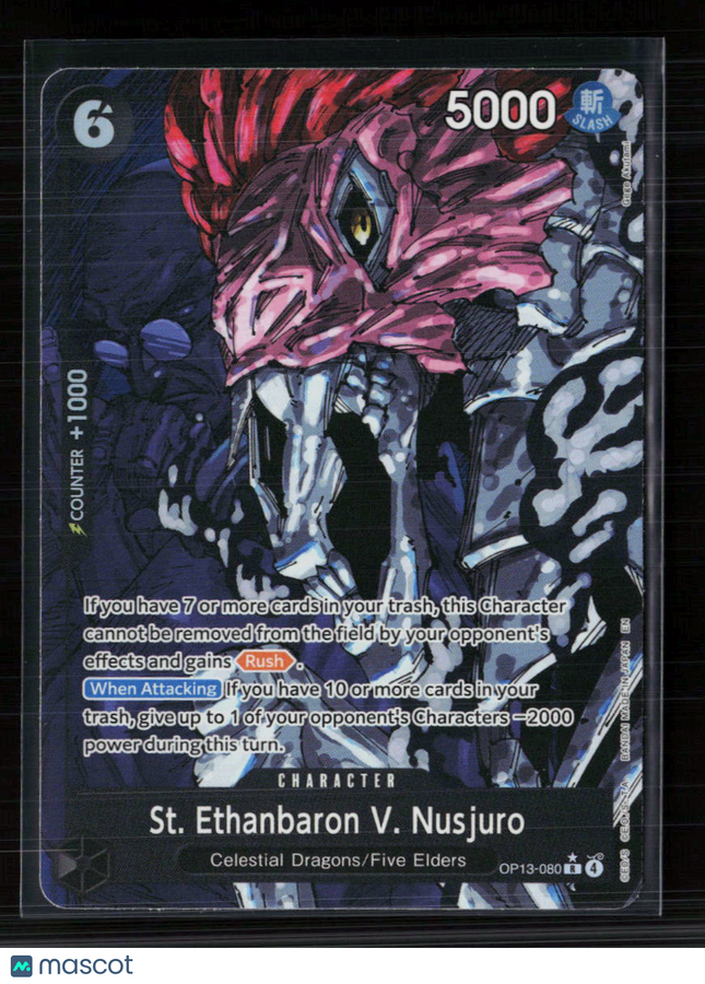 One Piece Card Game St. Ethanbaron V. Nusjuro Carrying On His Will R OP13-080