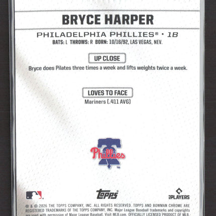 2026 Bowman Chrome Patchwork Bryce Harper #P-18