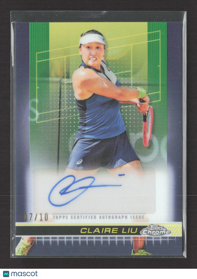 2024 Topps Chrome Tennis Claire Liu #TCA-CLU 07/10 Auto Black