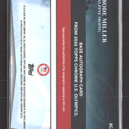 2026 Topps Chrome U.S. Olympics Bode Miller #BCA-BMI 50/76 Auto