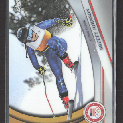 2026 Topps Chrome US Olympic Team Breezy Johnson #25 Gold /50