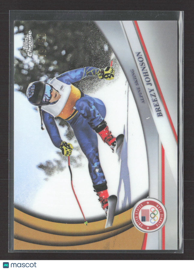 2026 Topps Chrome US Olympic Team Breezy Johnson #25 Gold /50
