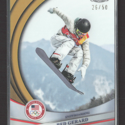 2026 Topps Chrome Olympic Team Red Gerard #19 Gold 26/50