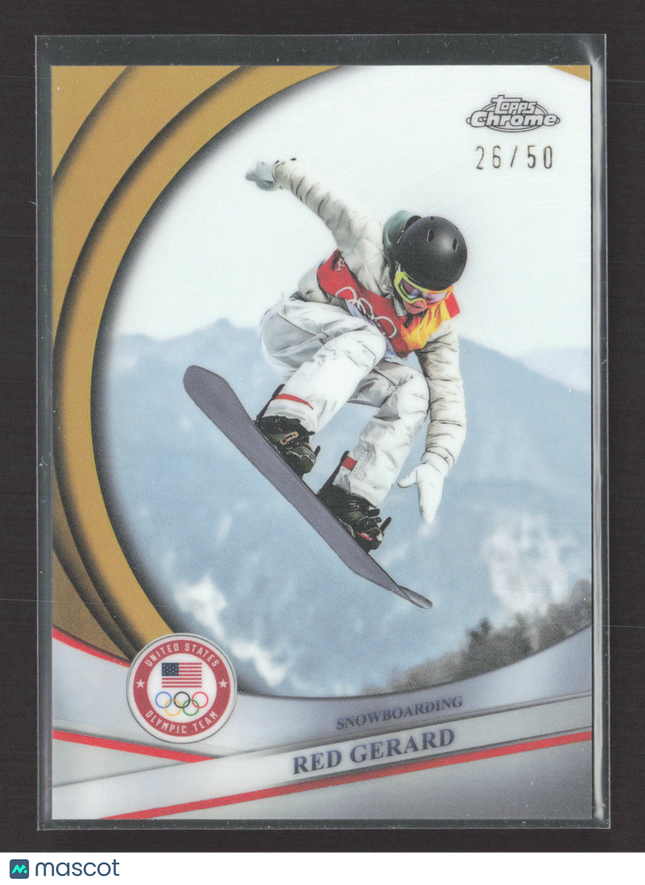2026 Topps Chrome Olympic Team Red Gerard #19 Gold 26/50