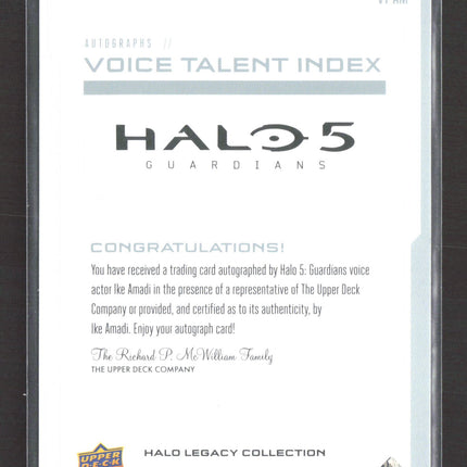 2024 Upper Deck Halo Legacy Collection Voice Talent Index Ike Amadi #VT-AM
