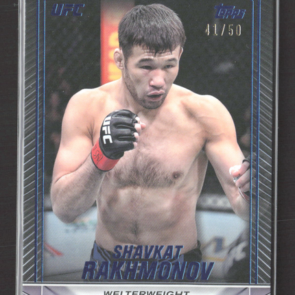 2024 Topps UFC Knockout Shavkat Rakhmonov #63 Blue 41/50